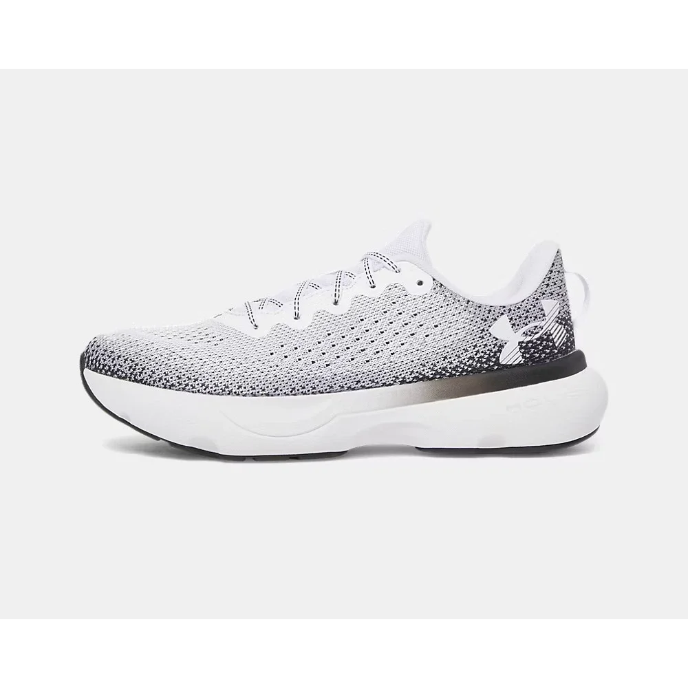 Under Armour® (Men's 9 M) UA Infinite™ Running Shoes in White/Black - $110